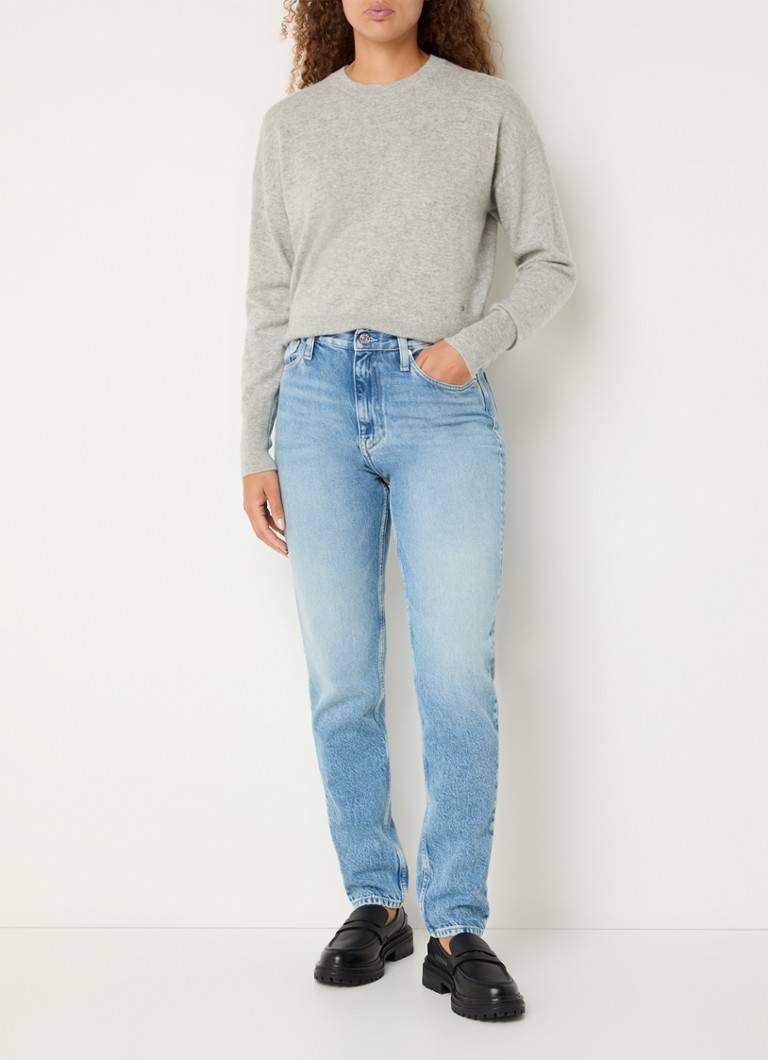 Jeans mom fit a vita alta Calvin Klein, lavaggio chiaro