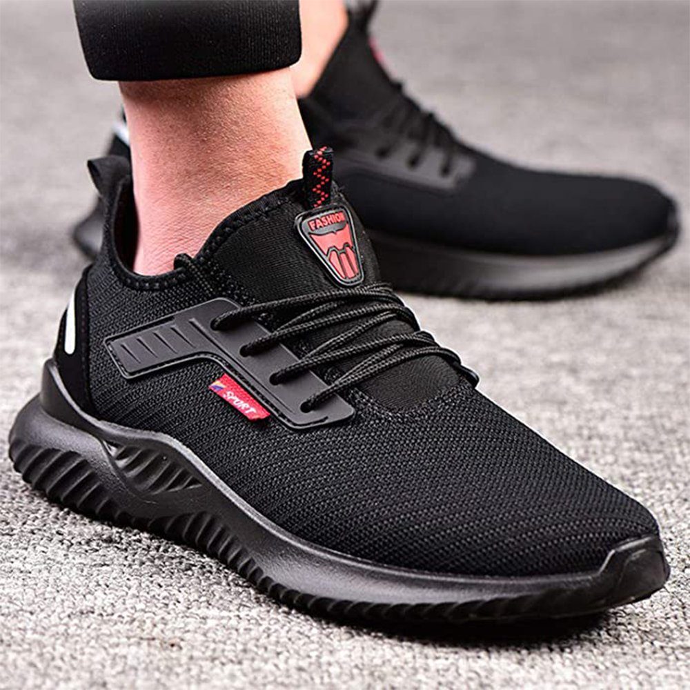 TOPMELON Schutzschuhe Sneaker Stahlkappe Leicht Atmungsaktiv Arbeitsschuh