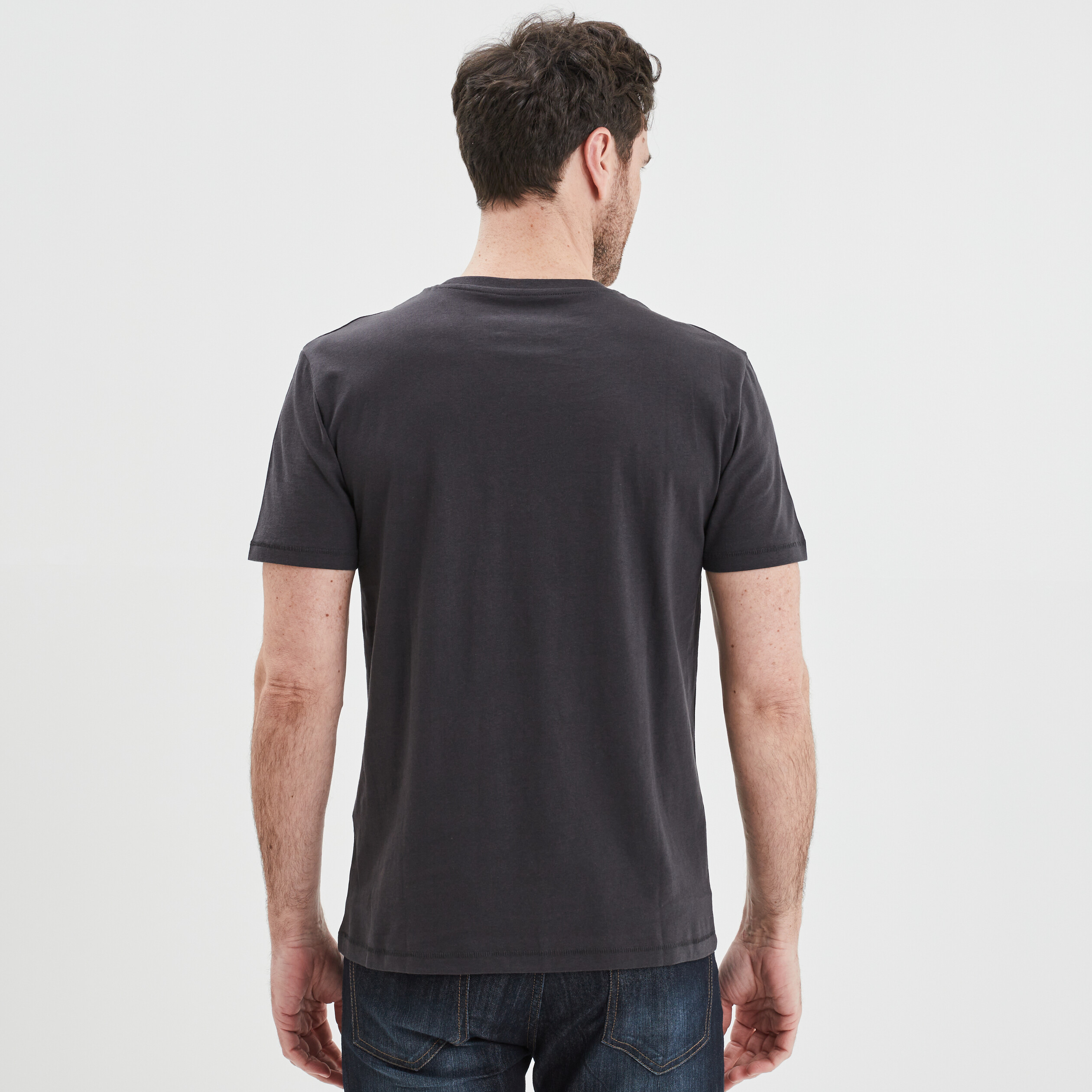 T-shirt manches courtes coton Liberto gris foncé homme | La Halle