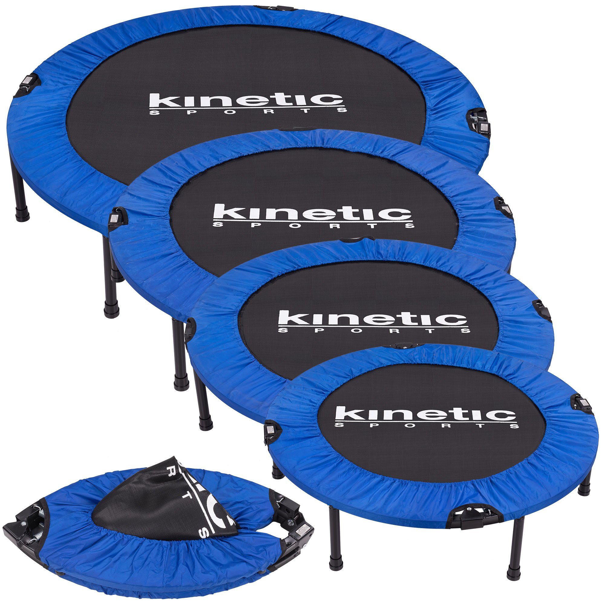 Kinetic Sports Fitnesstrampolin TPLIN, Ø 96 cm, Fitness Trampolin Ø 96 cm – Belastbar bis 100 kg