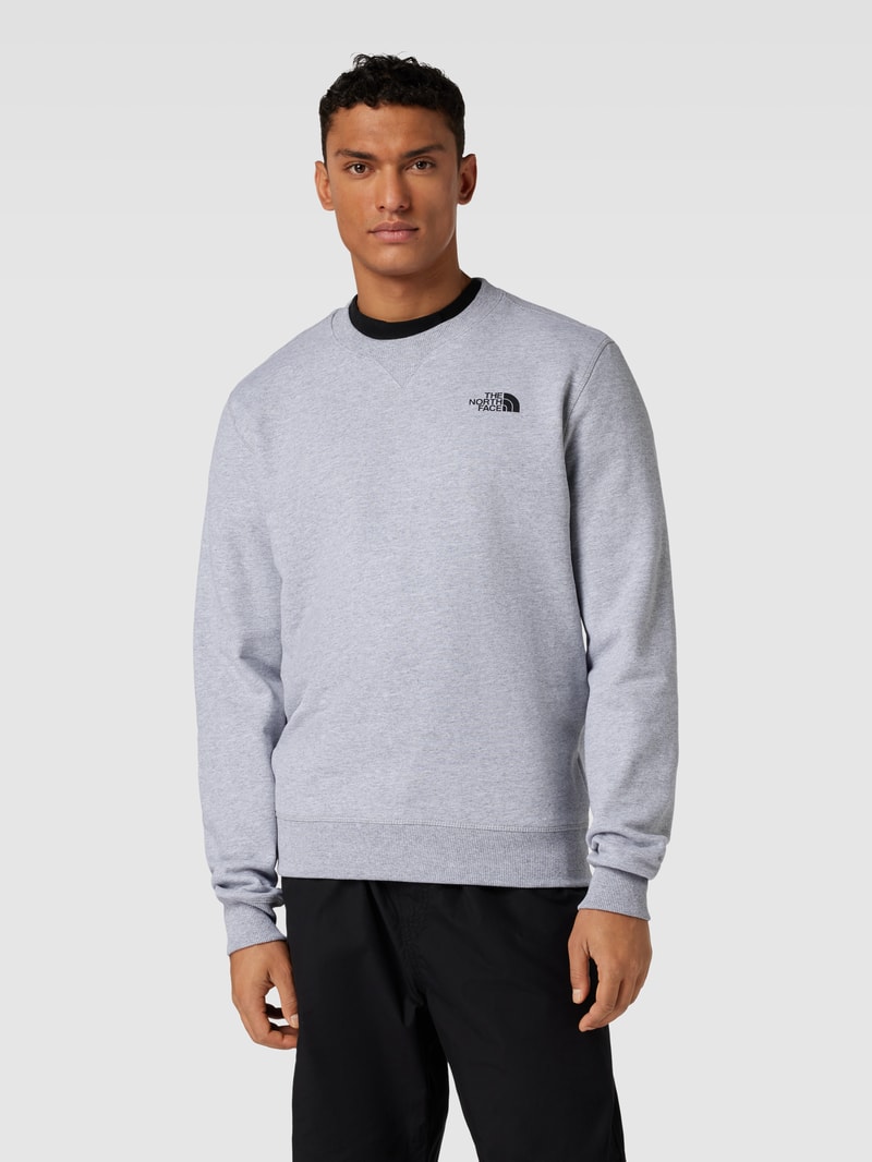 Sweatshirt mit Label-Detail Modell 'SIMPLE DOME' in hellgrau