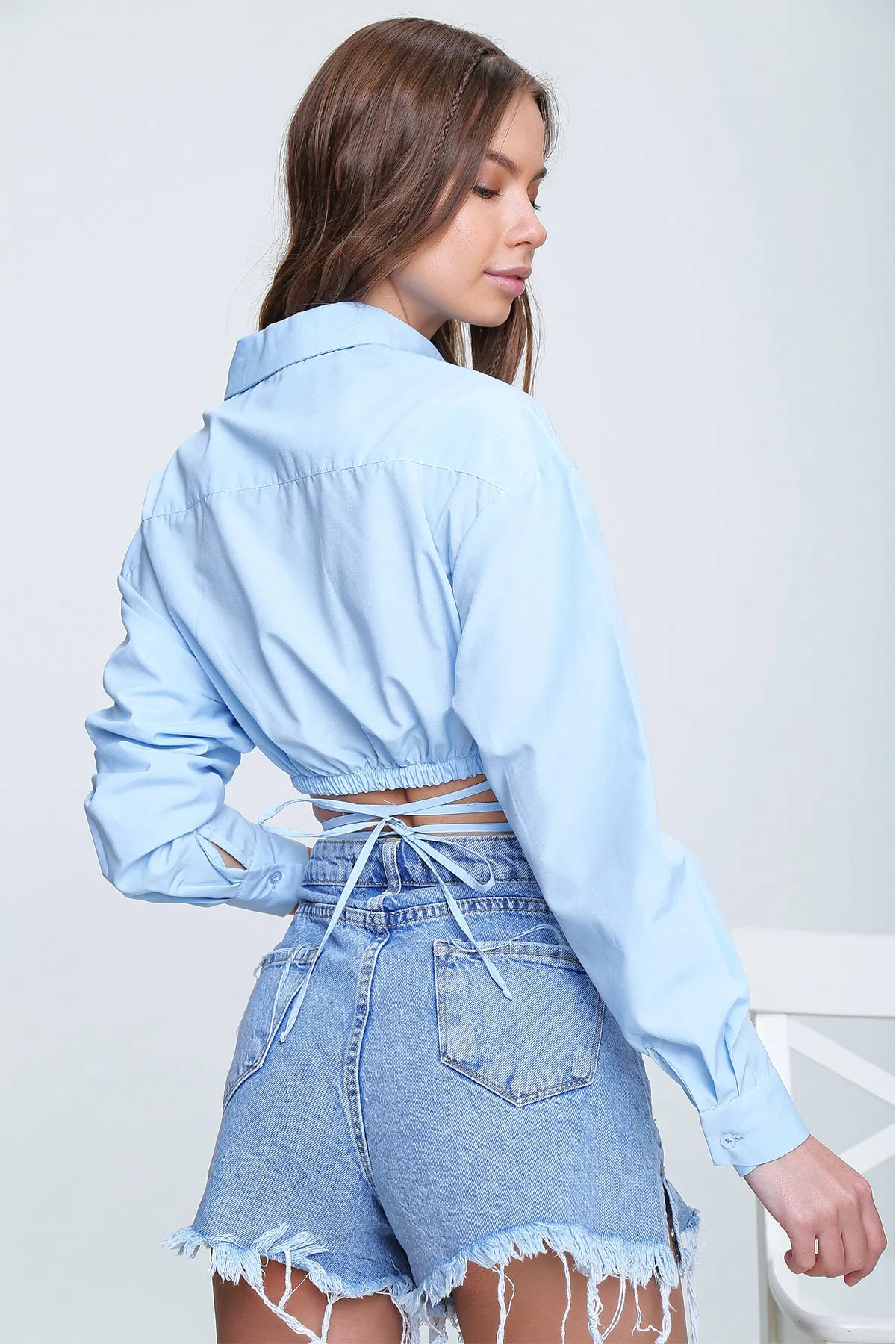 Trend Alaçatı Stili  Hemd - Blau - Slim Fit