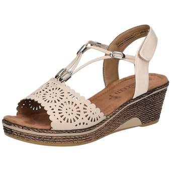 Puccetti Keilsandale in beige