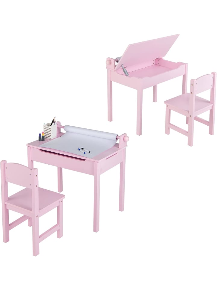 COSTWAY Schreibtisch Set ab 3 Jahren in Rosa günstig kaufen onesize