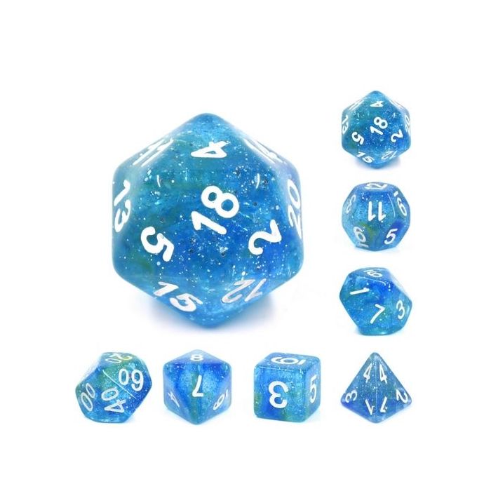 (Blue + Yellow) Galaxy dice set