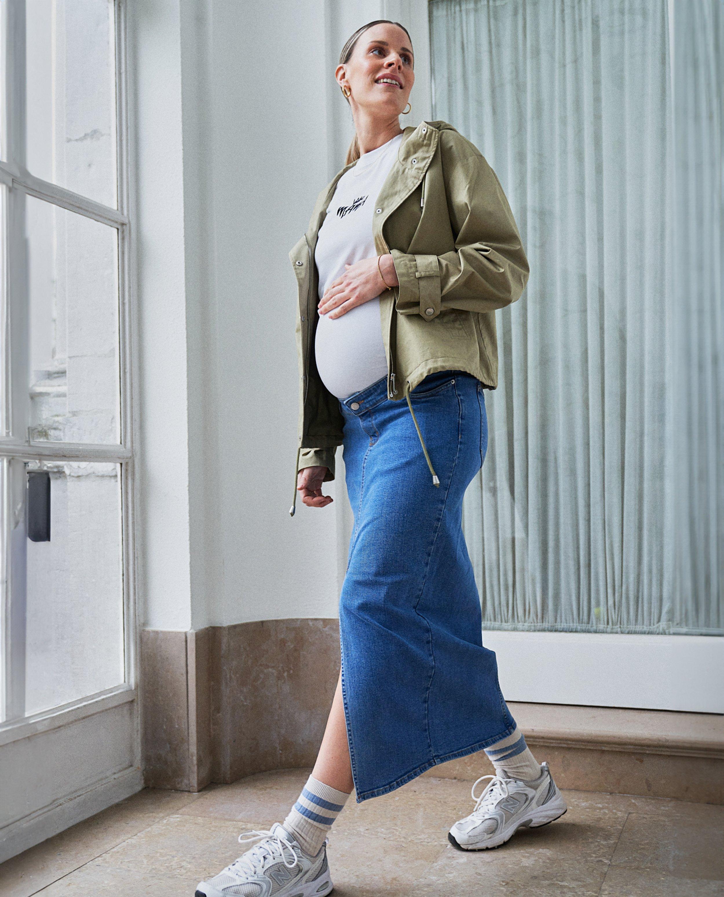 Fustă gravidă Atelier Maman Blue albastru deschis