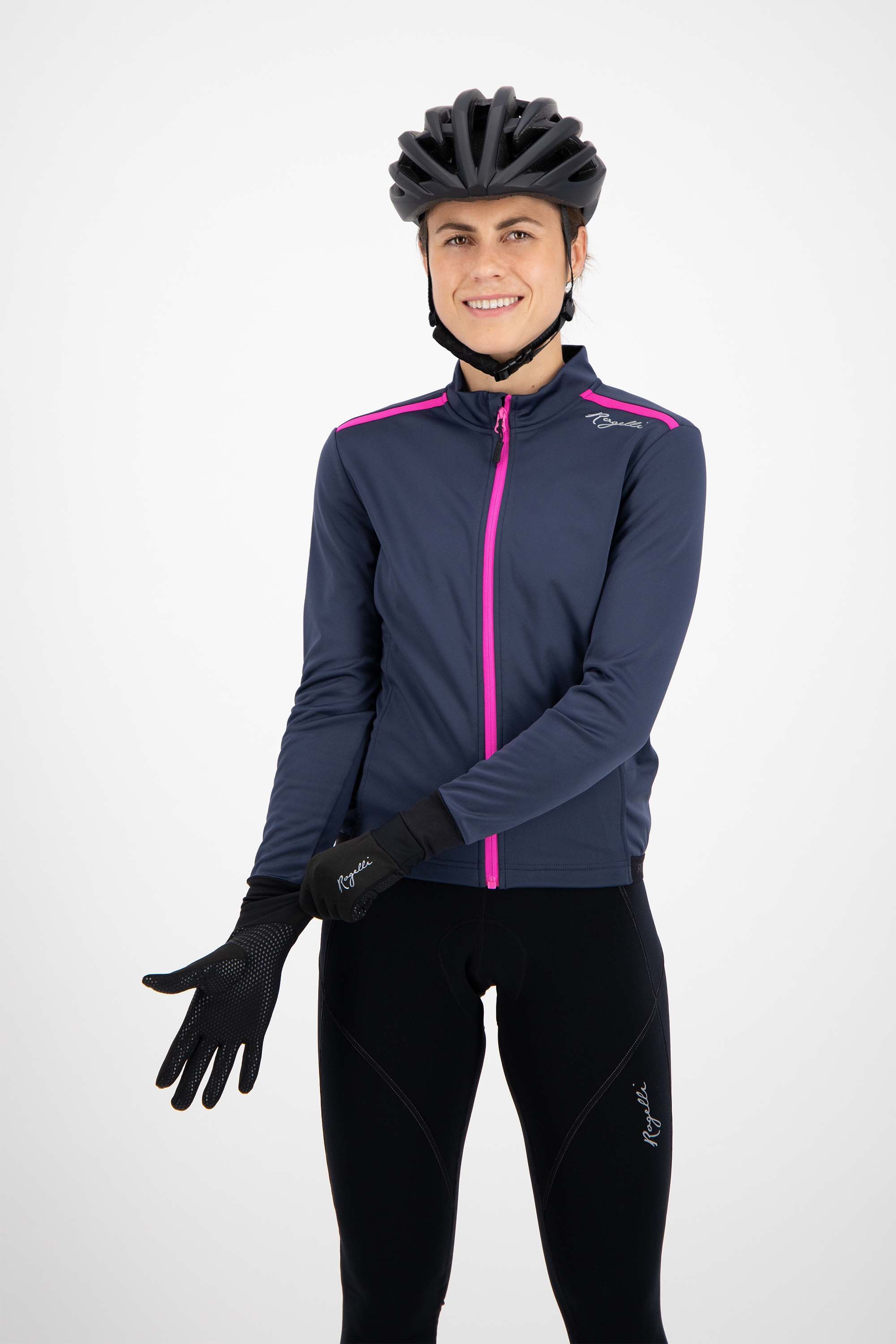 Rogelli Laval Black Damen Winter-Fahrradhandschuhe