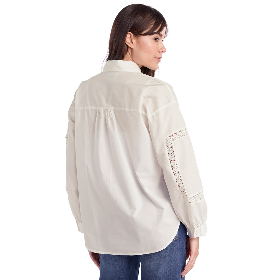 Damen Bluse mit Häkelspitze