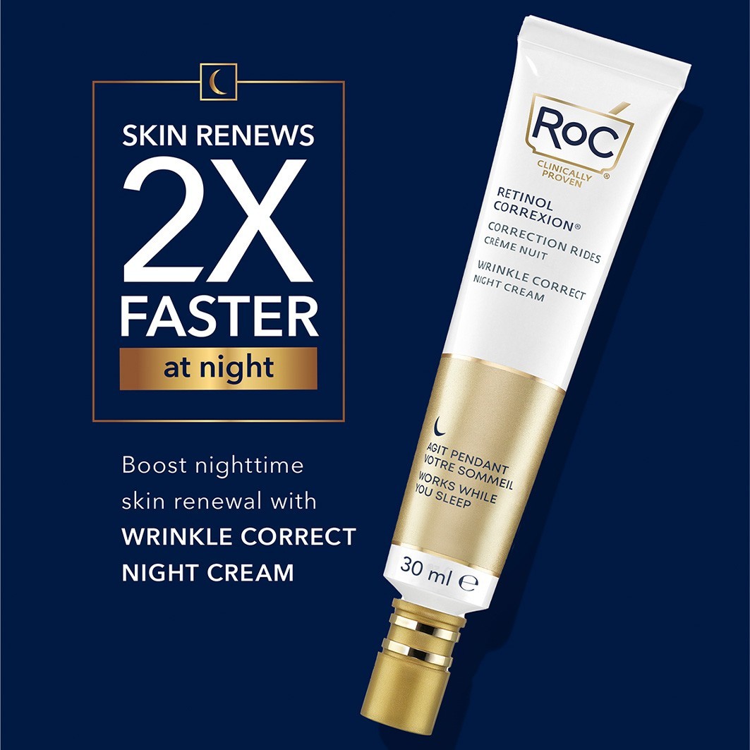 RoC Anti-aging Nattkrem Rynkekorrigering 30ml