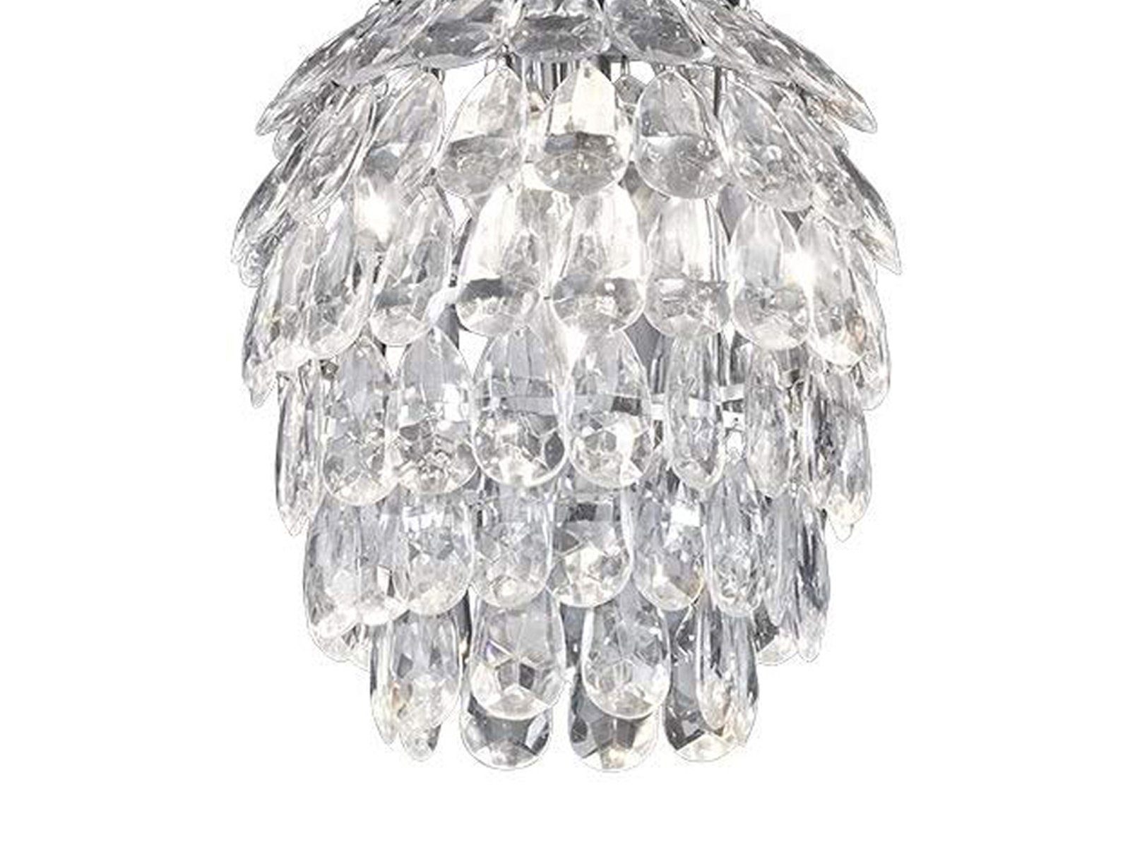 meineWunschleuchte LED Deckenleuchte, Dimmfunktion, LED wechselbar, Warmweiß, kleine ausgefallene Designer-lampe Kristall für über-n Esstisch, Ø20cm