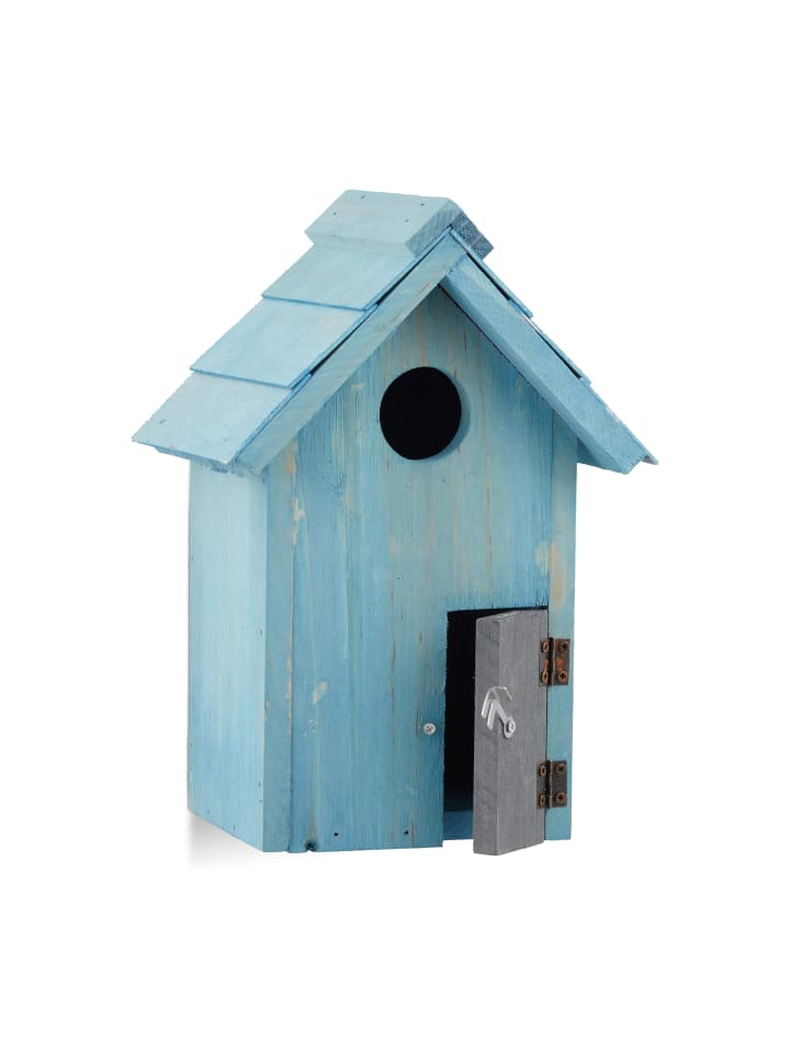 relaxdays Nistkasten in Hellblau - (B)17 x (H)24,3 x(T)12 cm günstig kaufen onesize