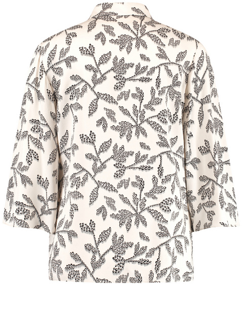 Satinbluse mit ausgestelltem 3/4 Arm