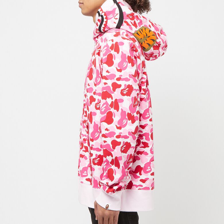 A Bathing Ape Abc Camo Double Shark Full Zip Hoodie pink