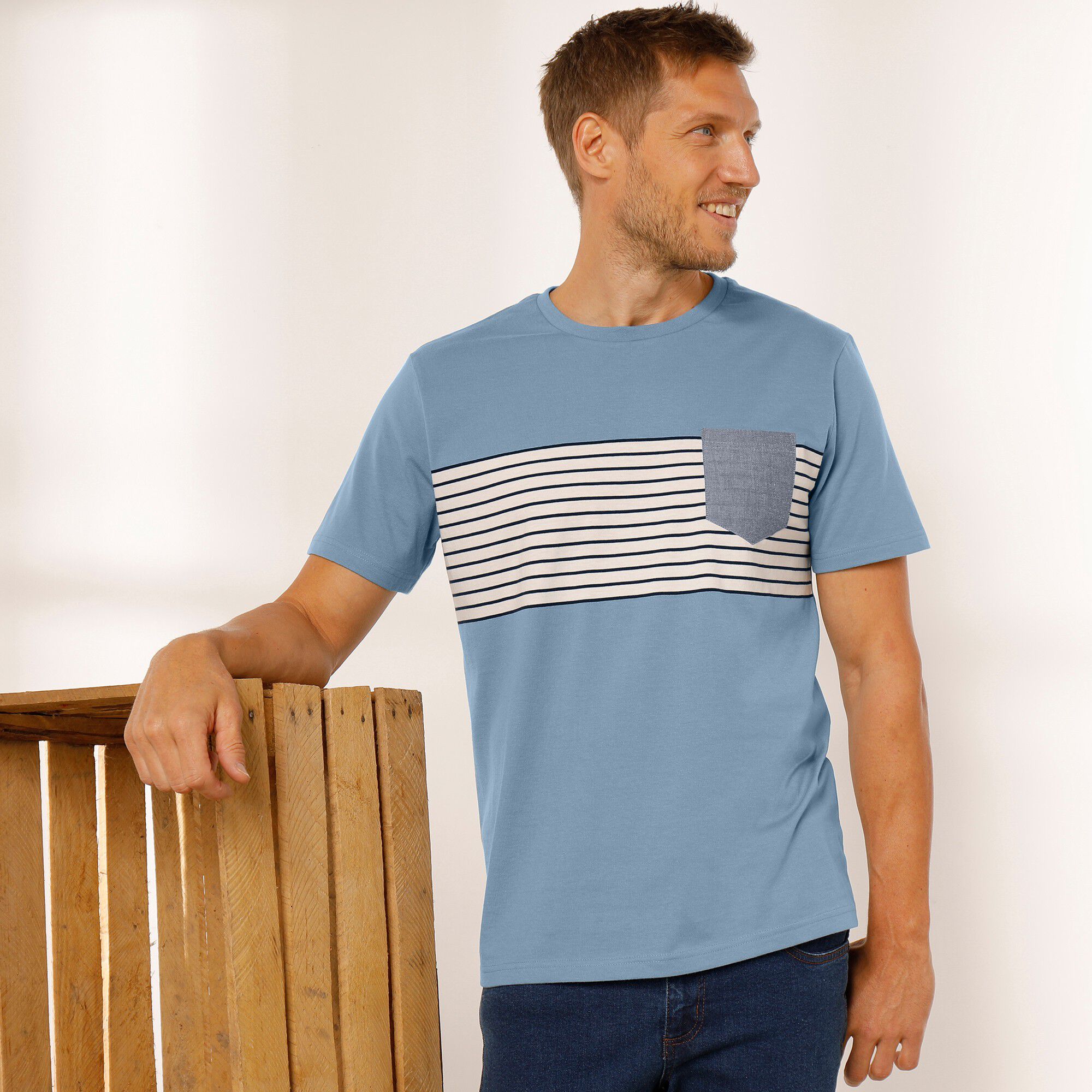 Tee-shirt rayé manches courtes