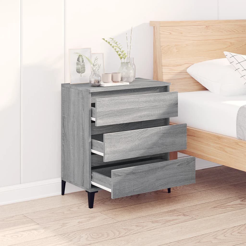 vidaXL Sideboard Sideboard Grau Sonoma 60x35x70 cm Holzwerkstoff (1 St)