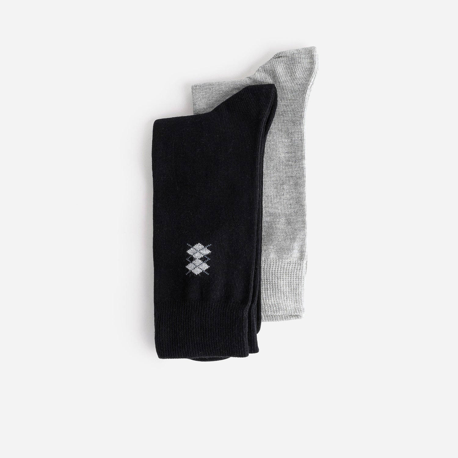Chaussettes noires et grises