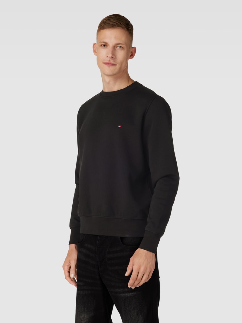 Sweatshirt mit Label-Stitching c in schwarz