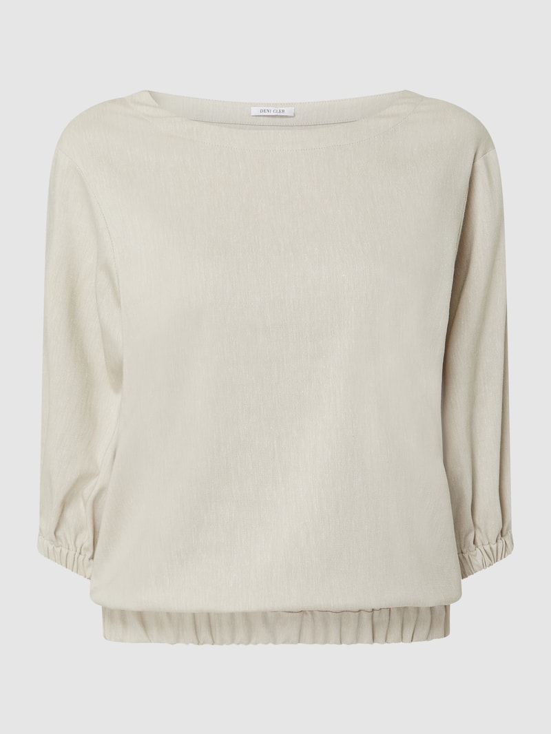 Sweatshirt mit Leinen-Anteil in beige