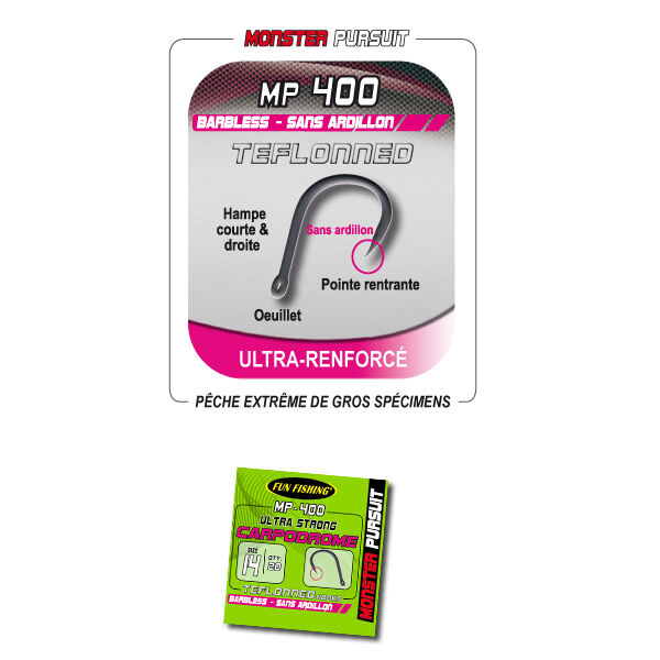 Fun Fishing Monster Pursuit āķi bezatkauliem MP400 (x20)
