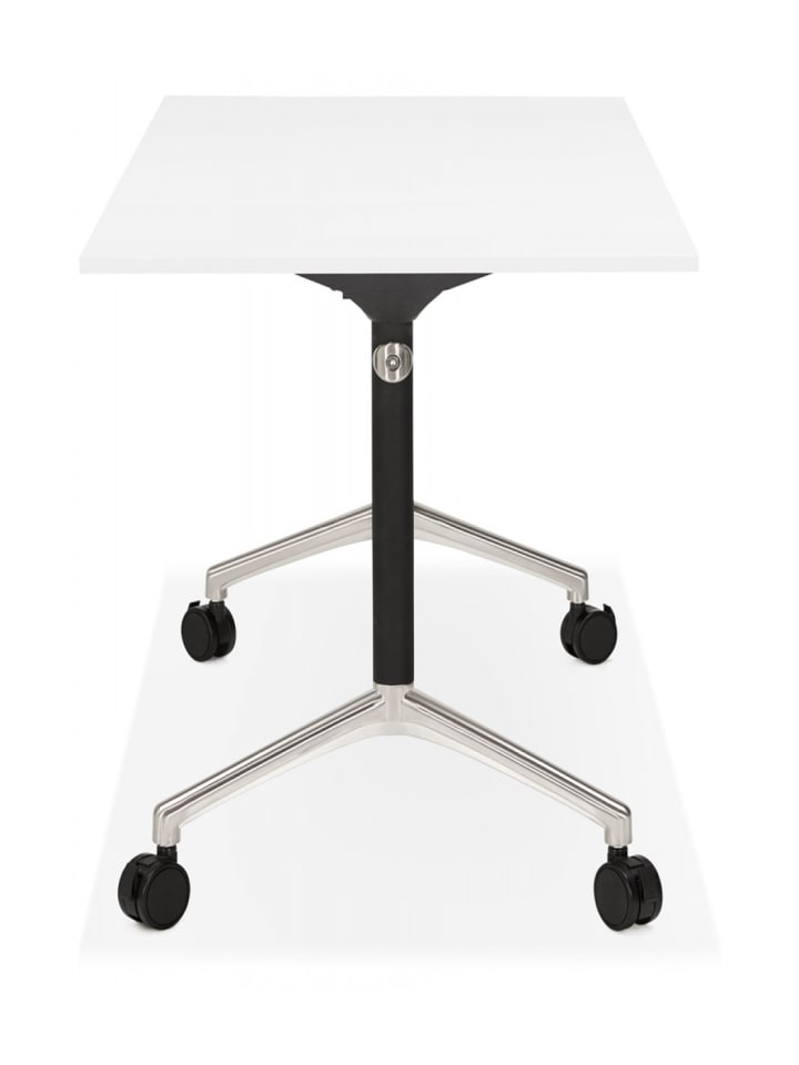 KADIMA DESIGN Klappschreibtisch FLEXO Weiß Holz Metall | 140x70x73 cm in Weiß günstig kaufen