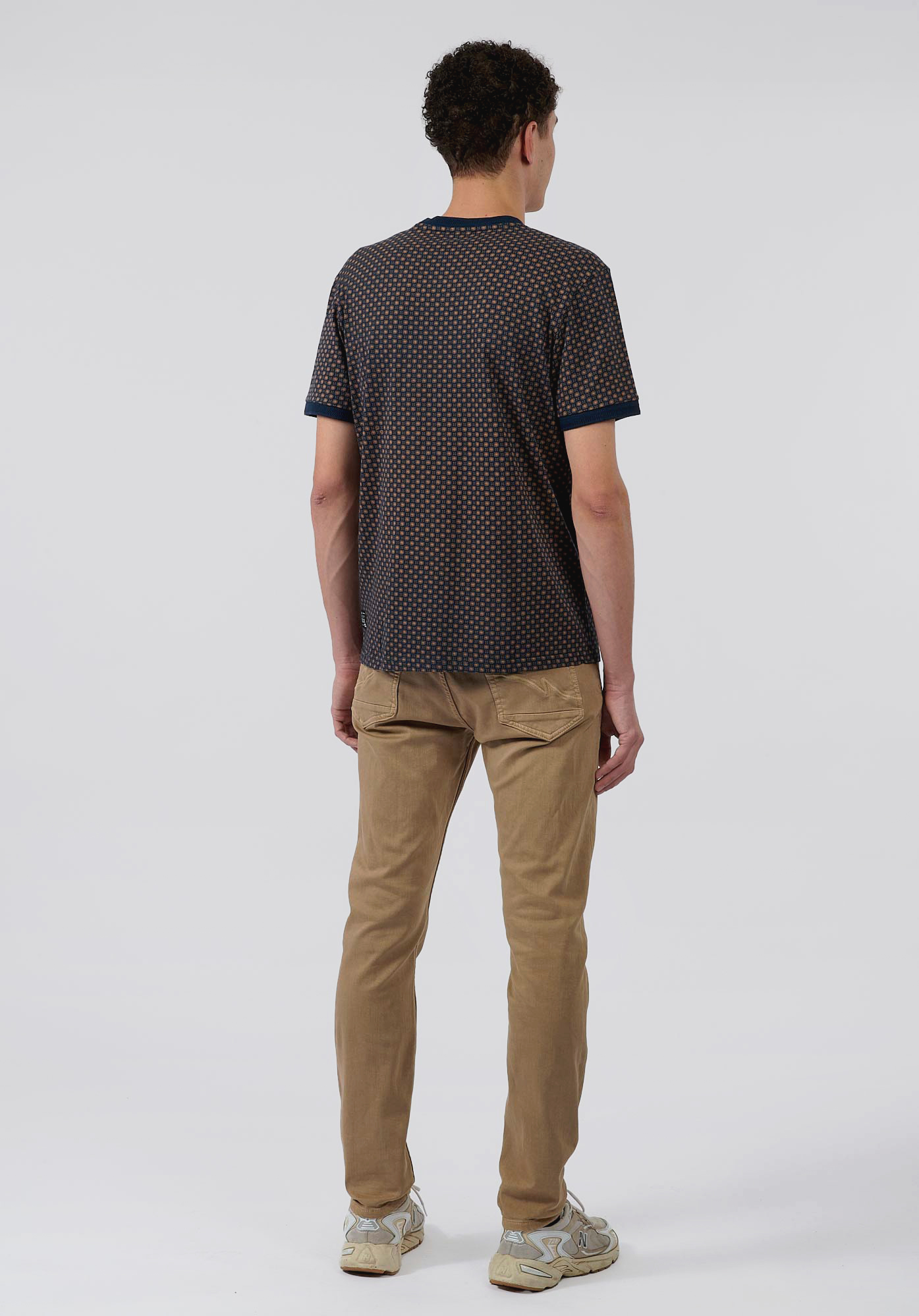 NEIL   T-shirt bleu fleuri homme 100% coton