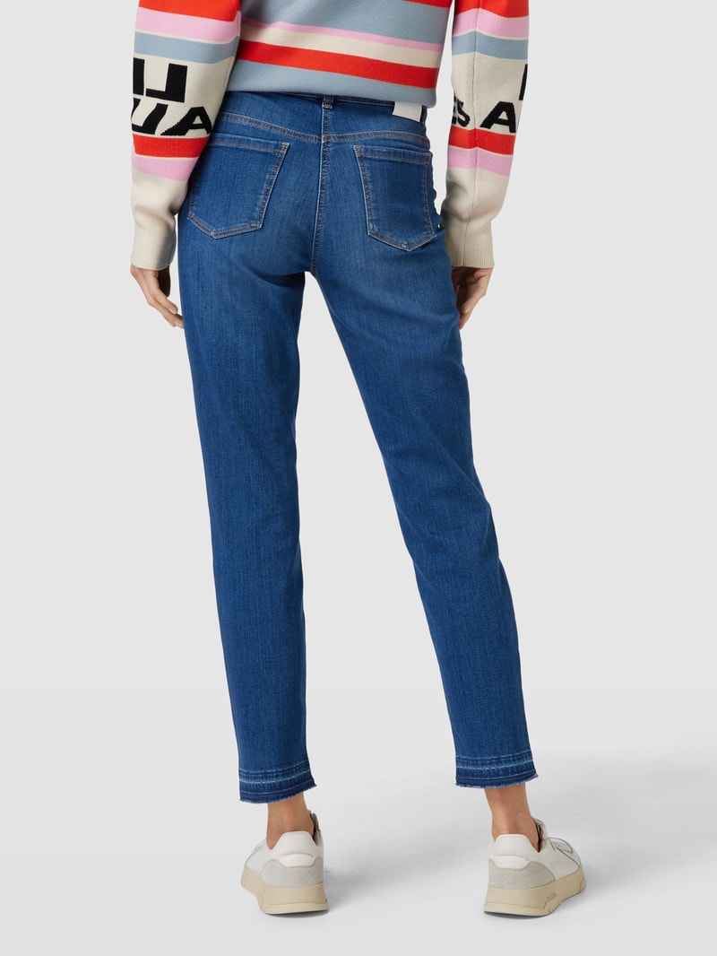 Regular Fit Jeans mit Kontrastnähten in jeans