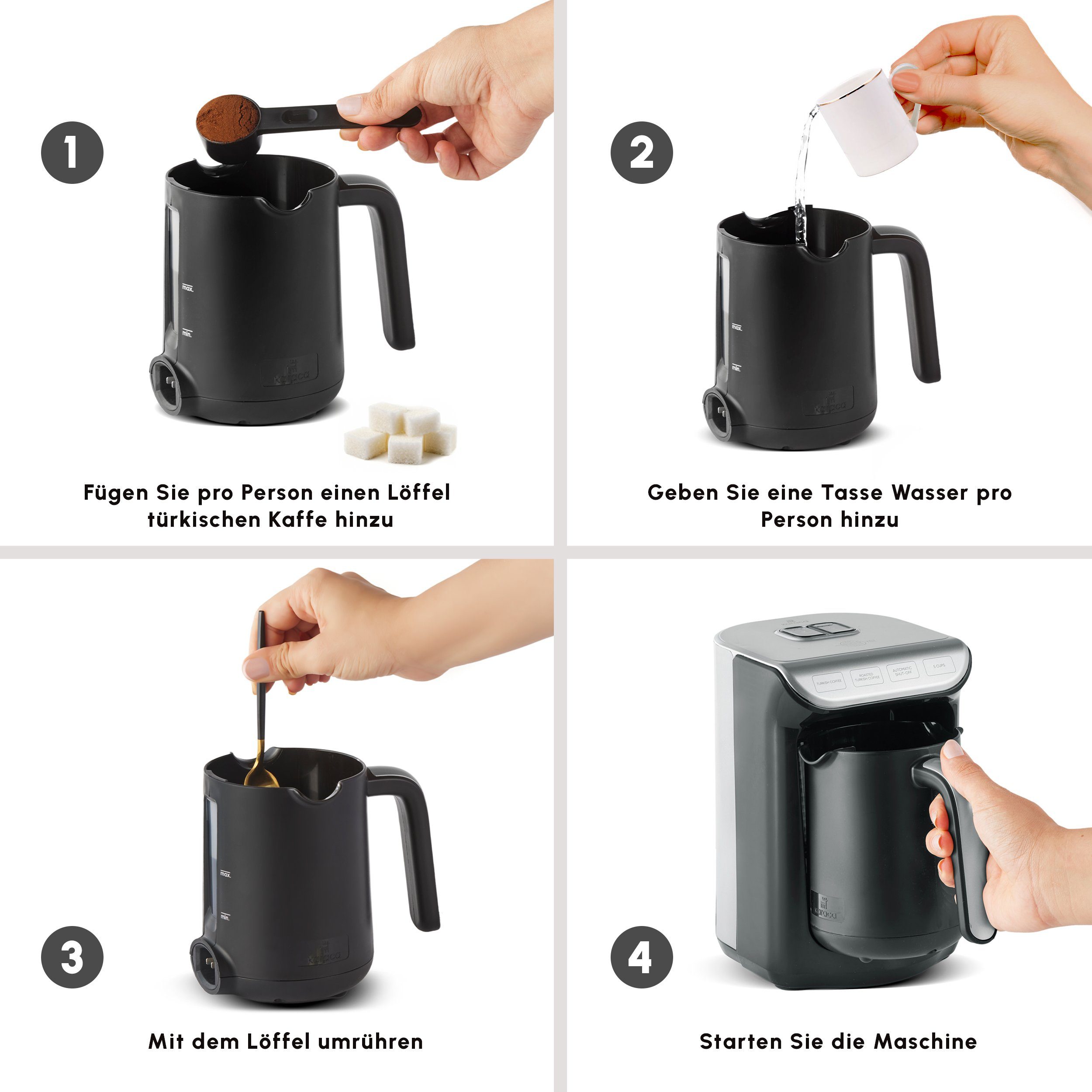 Karaca Espressomaschine Hatır Roast Türkische Kaffeemaschine Anthrazit