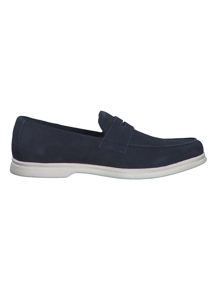 s.Oliver Leder-Slipper in Dunkelblau günstig kaufen