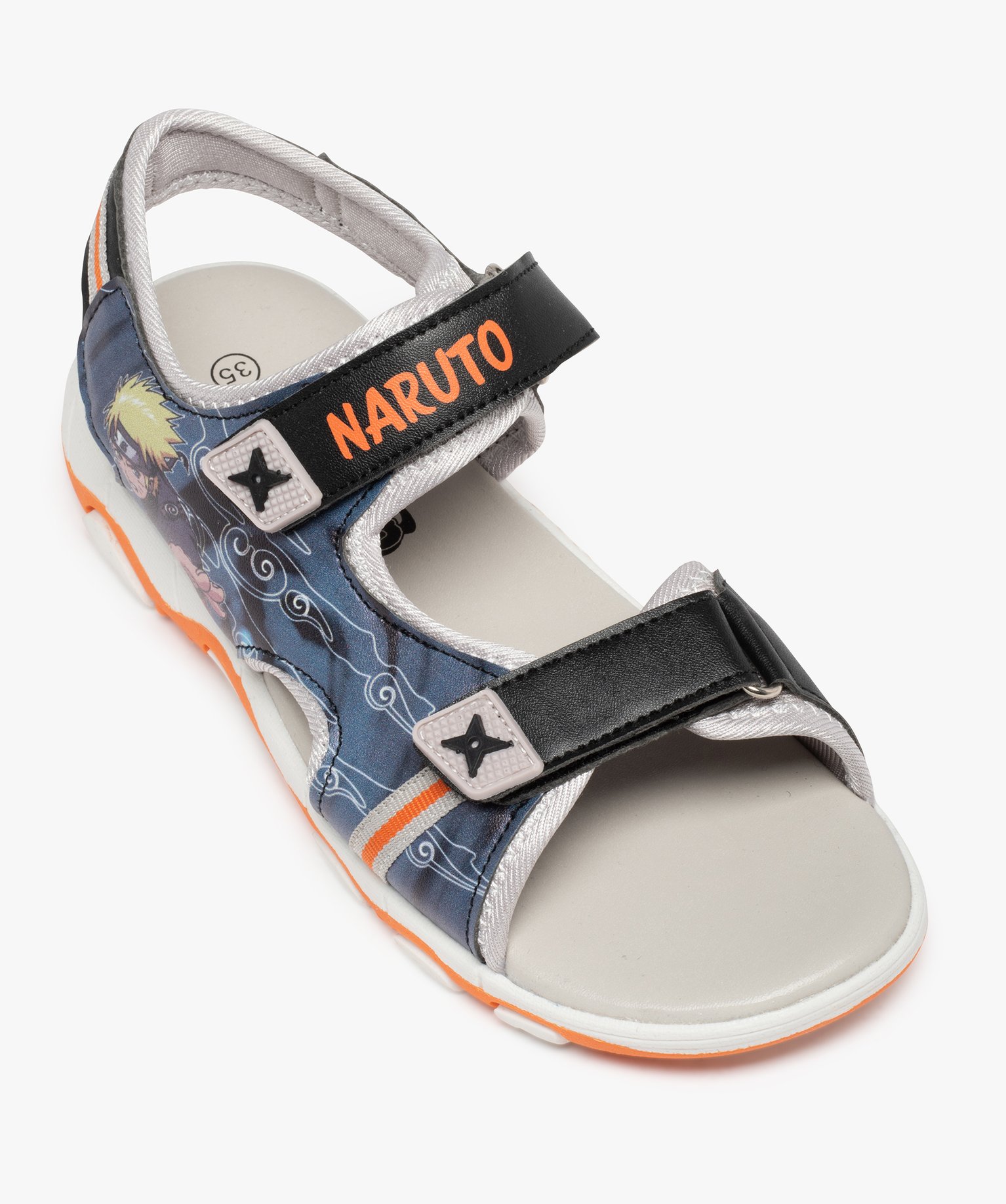 Sandales sport Garçon imprimées à scratchs - Naruto bleu | GEMO