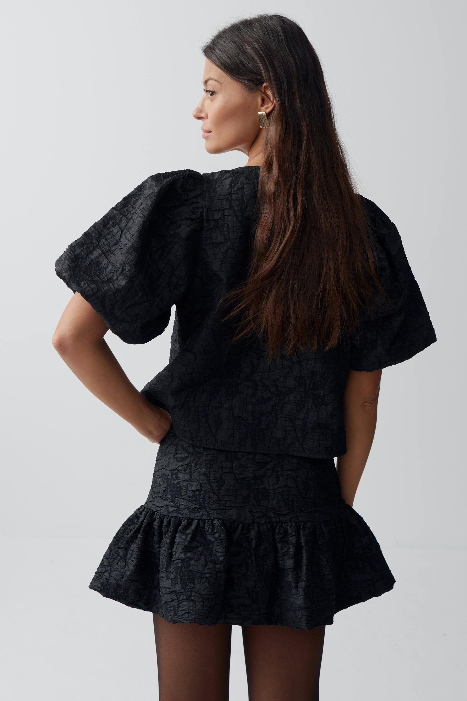 Brocade mini skirt