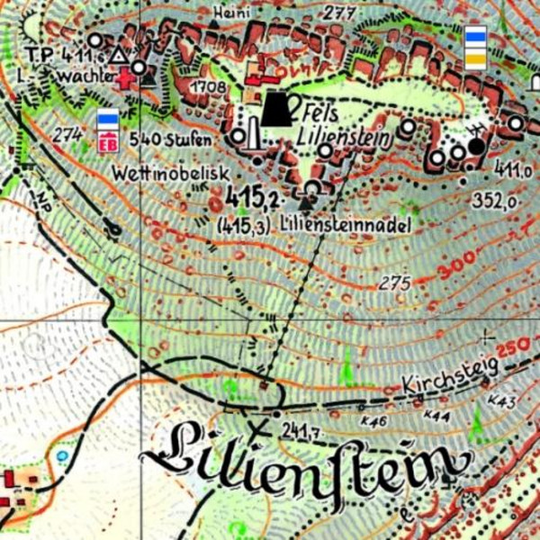 Festung Königstein und die Tafelberge 1 : 10 000 - Wanderkarte