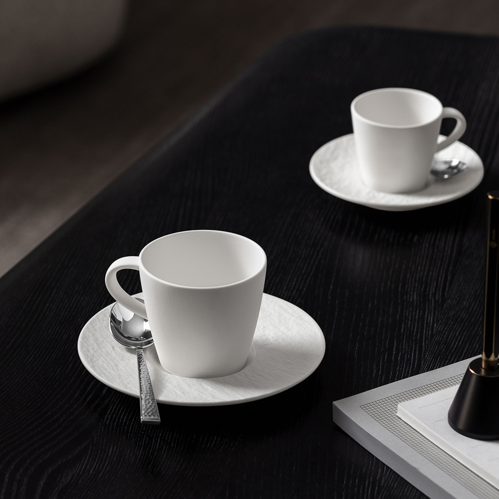 Villeroy & Boch Sous-tasse à café 6 pièces Manufacture Rock blanc Tasse