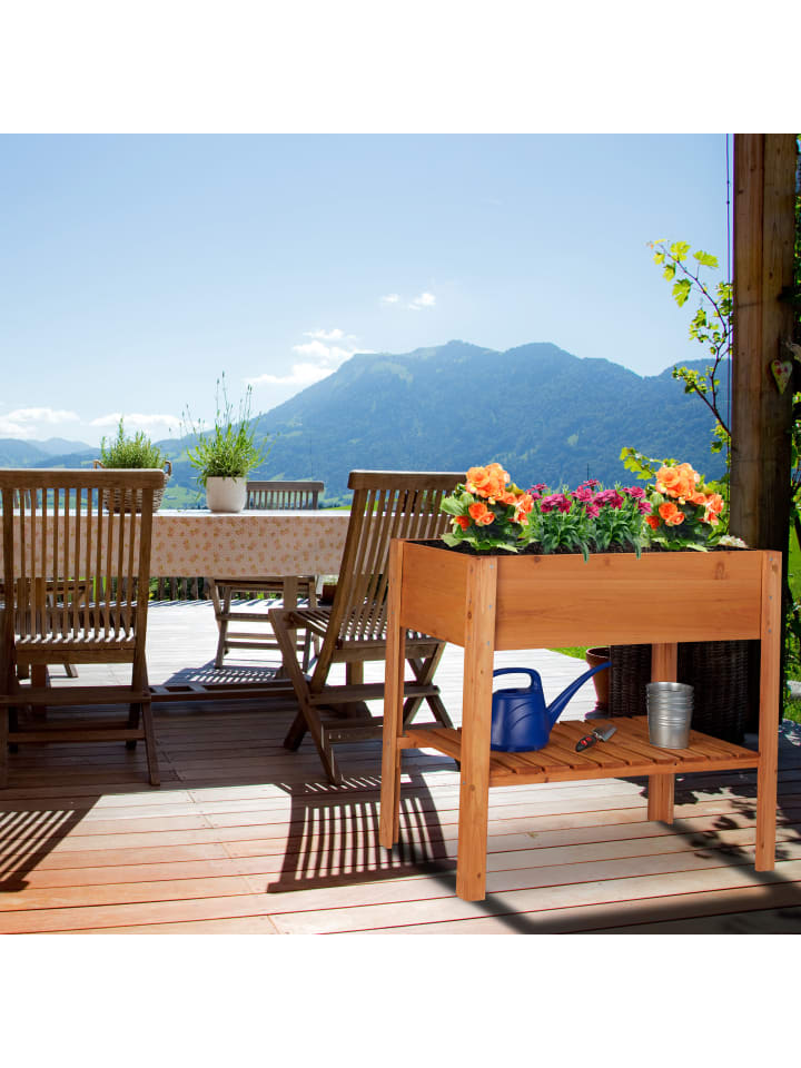 relaxdays Hochbeet in Rotbraun günstig kaufen onesize