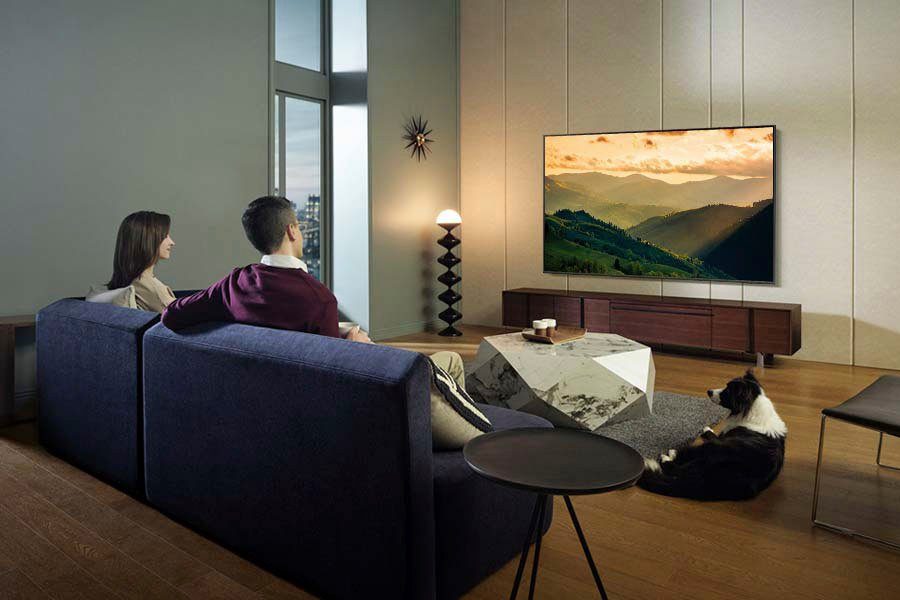 Samsung GQ65Q60CAU LED-Fernseher (163 cm/65 Zoll, Smart-TV, 100% Farbvolumen mit Quantum Dots,Quantum HDR,AirSlim,Gaming Hub)
