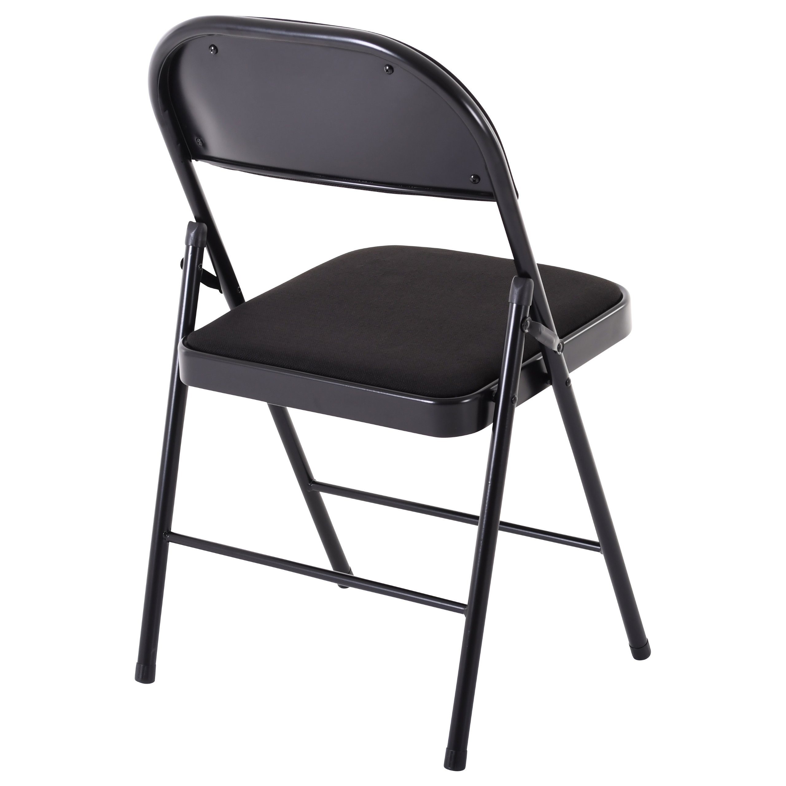 Raburg Klappstuhl Gästestuhl ELIAS mit Stoffbezug, verschiedene Farben, Gestell SCHWARZ (4er-Set), praktischer & kompakter Konferenz-Stuhl, stabiles Faltstuhl & Klappstuhl-Set aus Stahl, klappbar, belastbar bis 130 kg