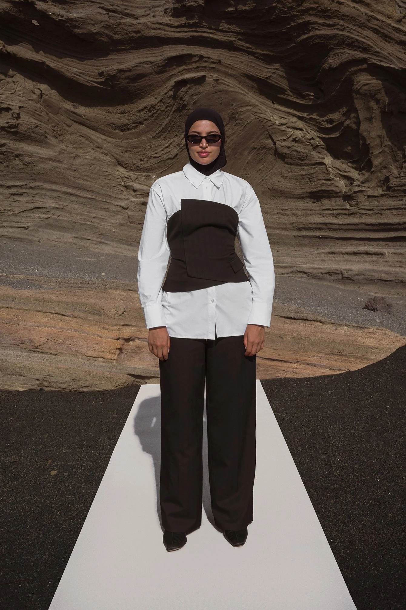 Anzughose mit mittlerer Taille