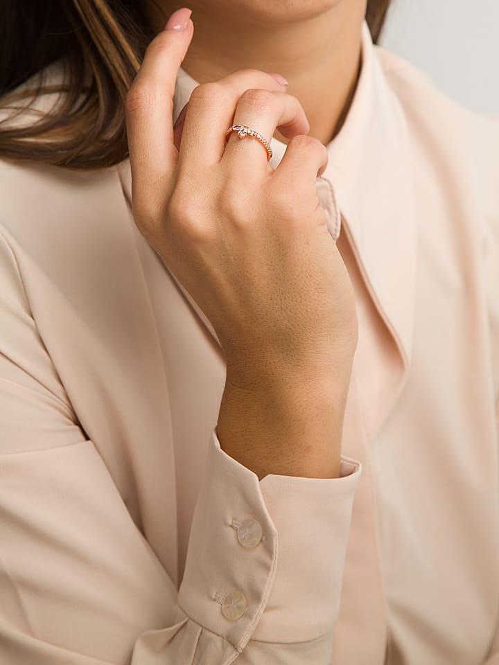 Pandora Rosévergold. Ring mit Edelsteinen günstig kaufen