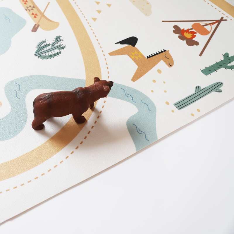 Tapis de jeu vinyle recyclable 100x150cm SUPER WESTERN