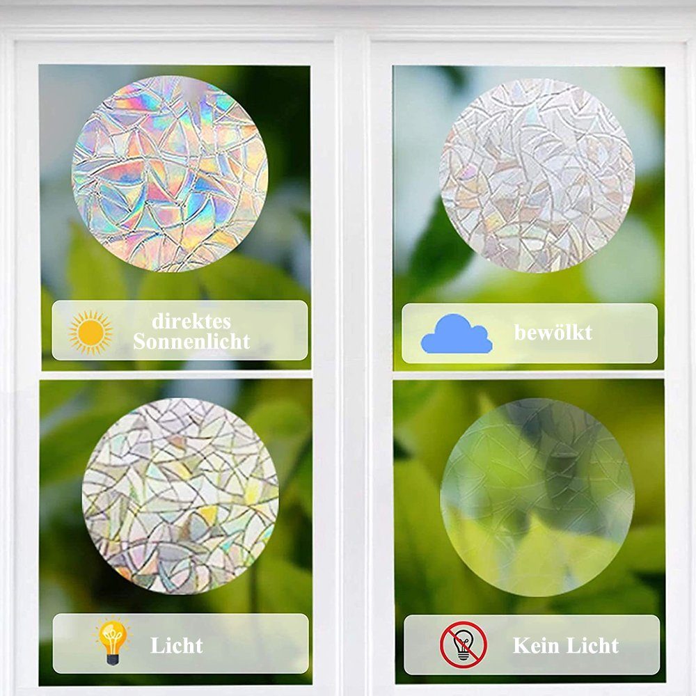 Fenstersticker Suncatcher Sticker,39 Stück Vogelschutz für Glasscheiben Unsichtbar, NUODWELL