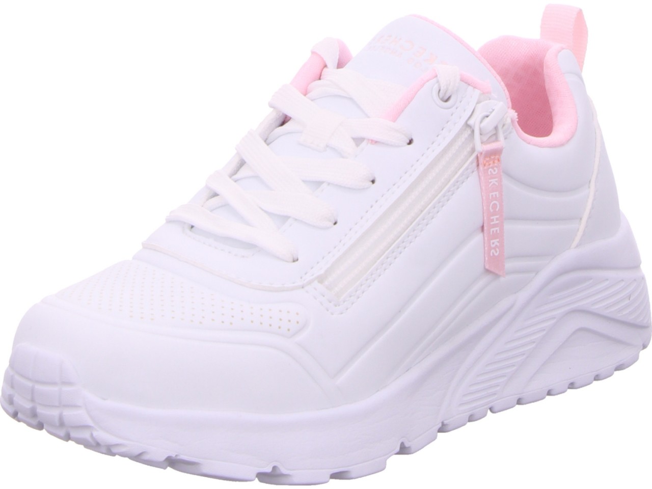 SKECHERS Freizeit Schnürer weiss Uno Lite - EASY ZIP