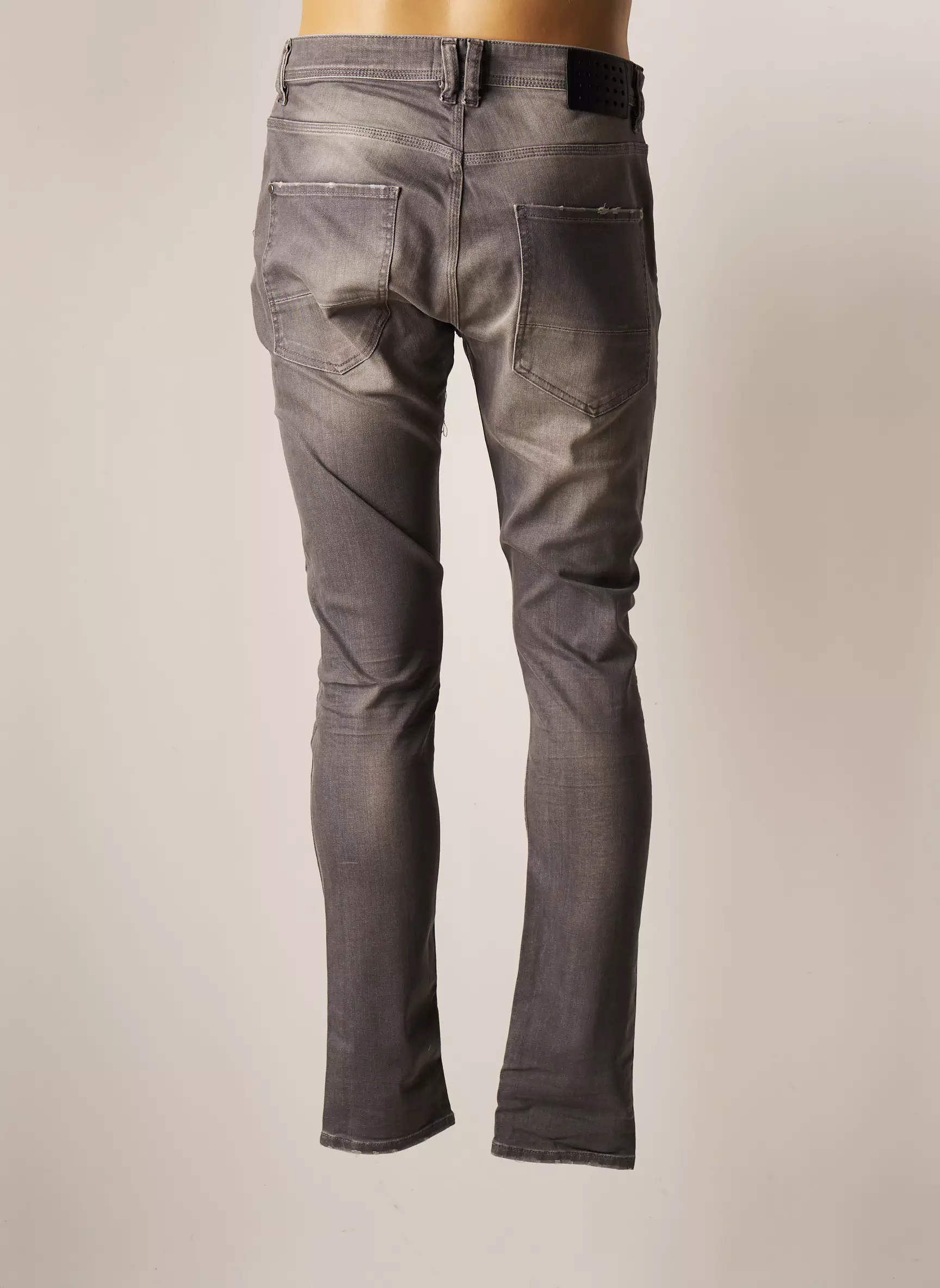 Unique Jeans Coupe Slim Homme couleur gris