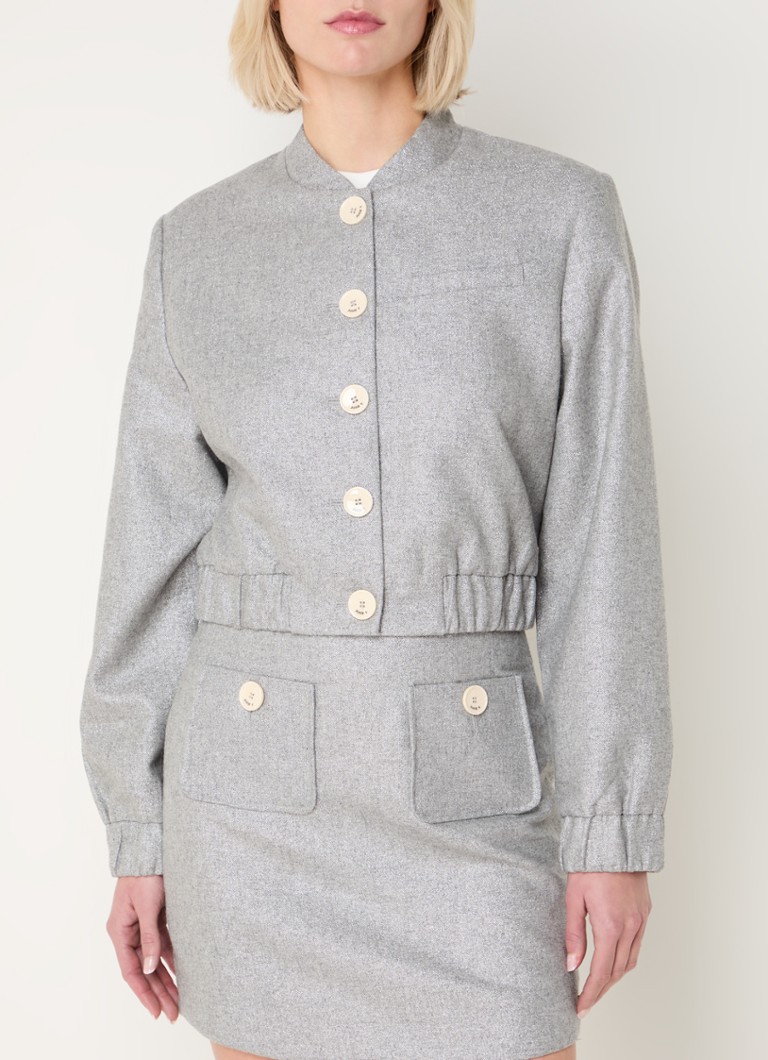 JOSH V  Fabienne jack in wolblend met lurex
