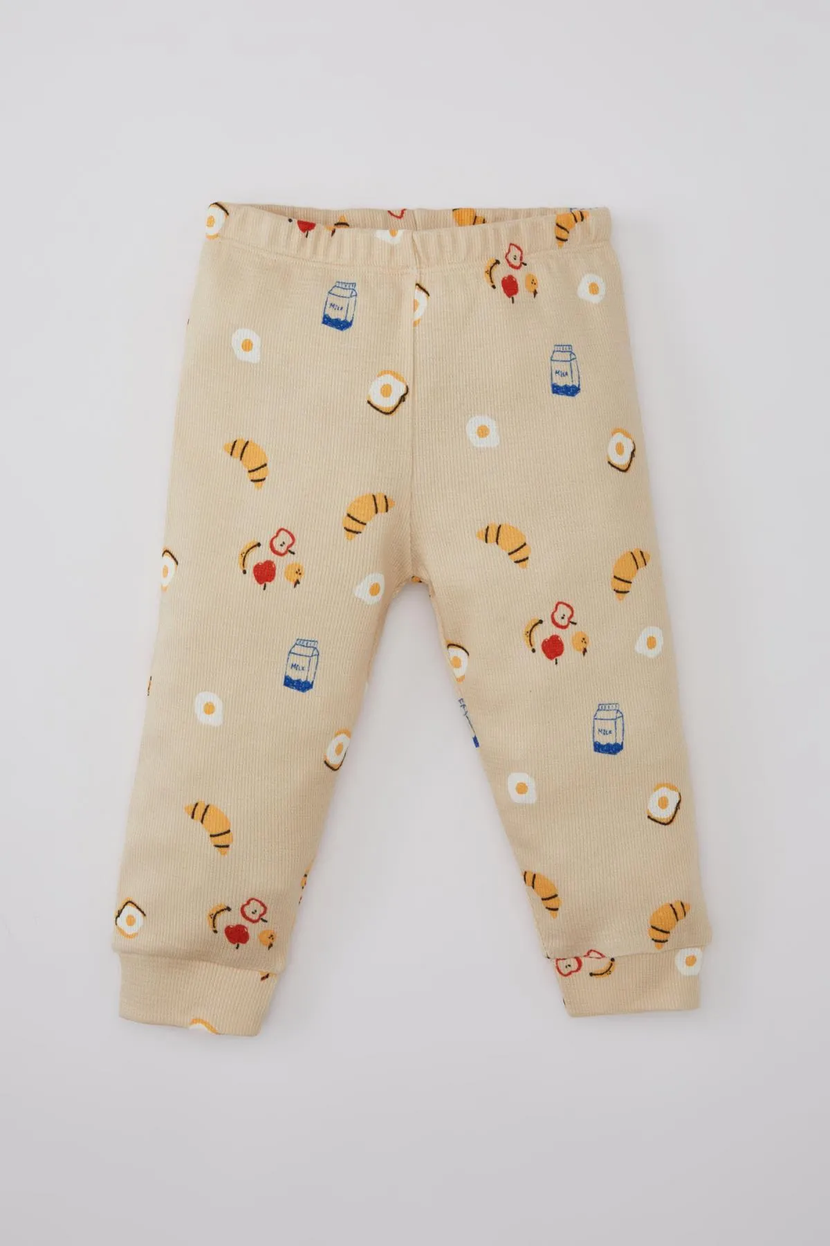 DeFacto  Pyjama-Set mit Waffelmuster und Lebensmittelaufdruck für Babys, langärmlig, C0730a524sp