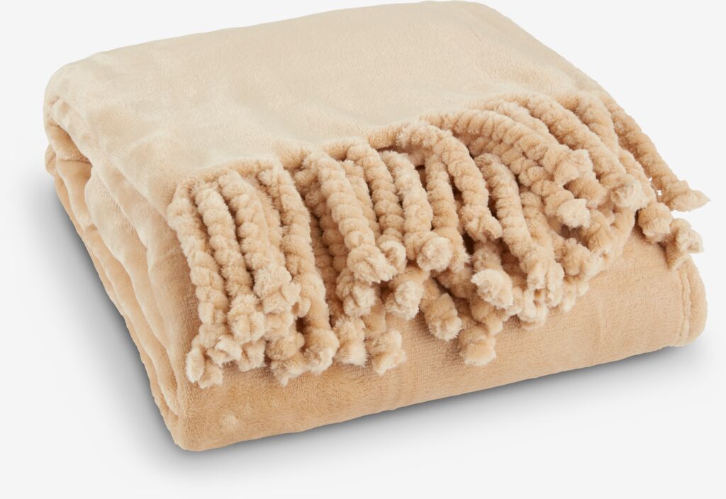 BONDEROSE Fleecepledd BONDEROSE 130x170 latte