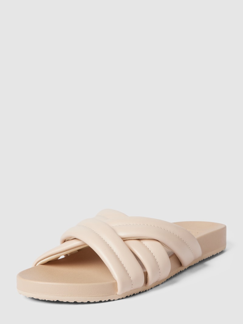 Pantoletten mit breiten Riemen Modell 'SERENA' in offwhite