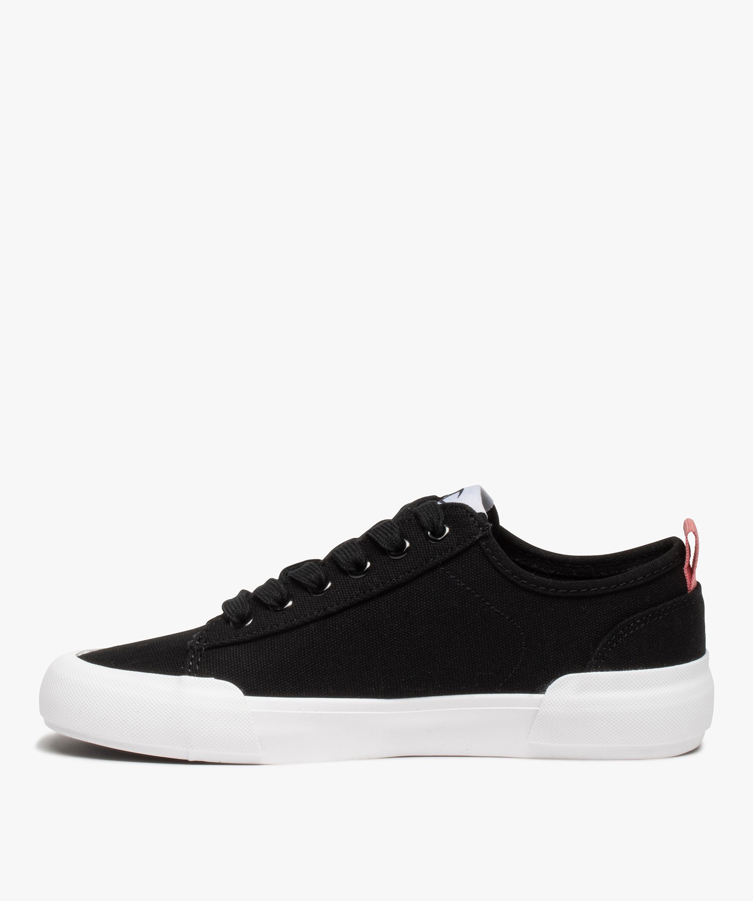 Baskets femme en toile unie à lacets – Champion Revoli noir | GEMO