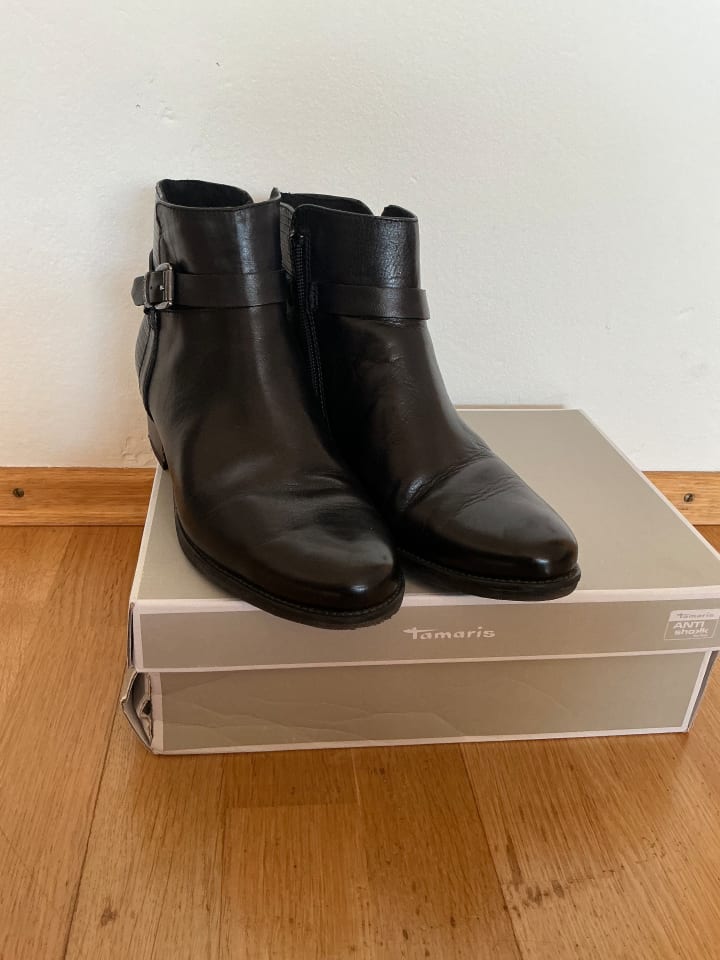 Tamaris Stiefelette Navy - 2x getragen günstig kaufen 39