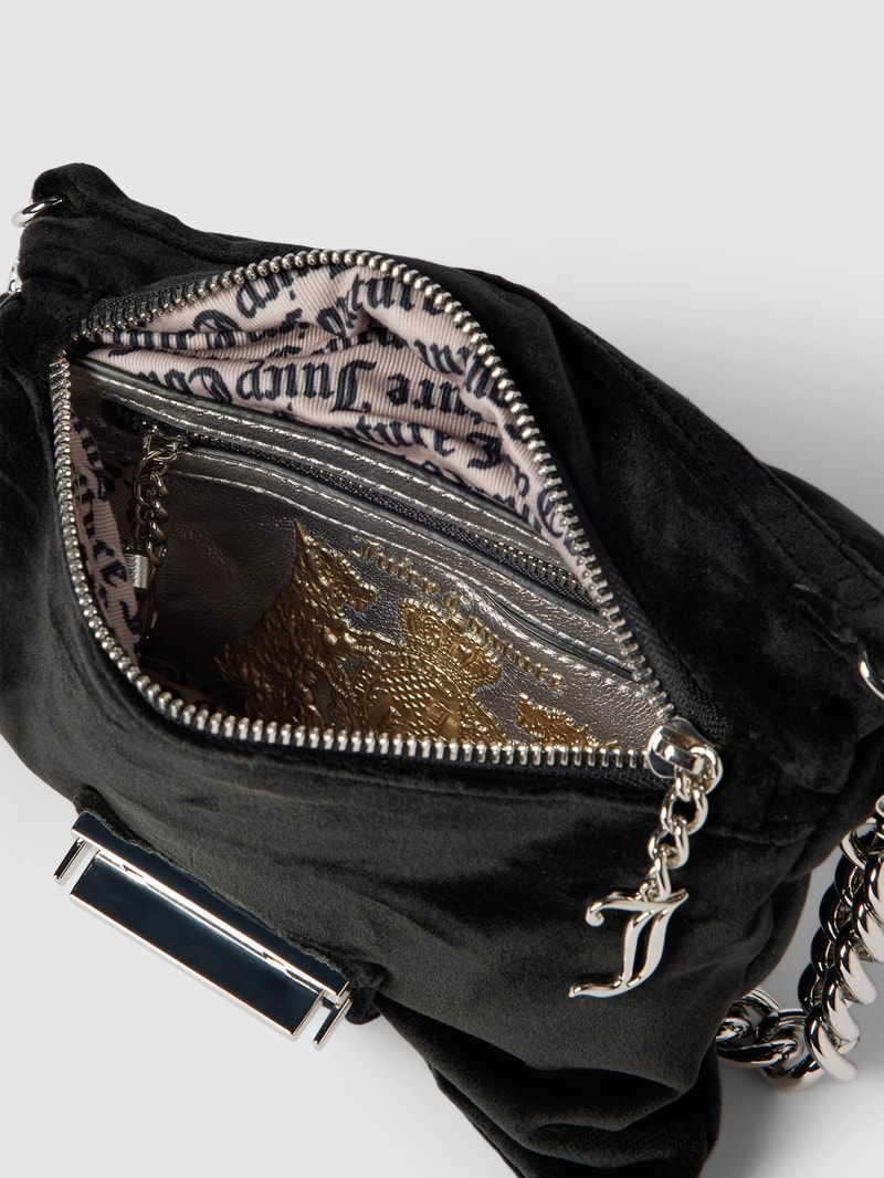 Handtasche mit Label-Detail Modell 'DAHLIA' in schwarz