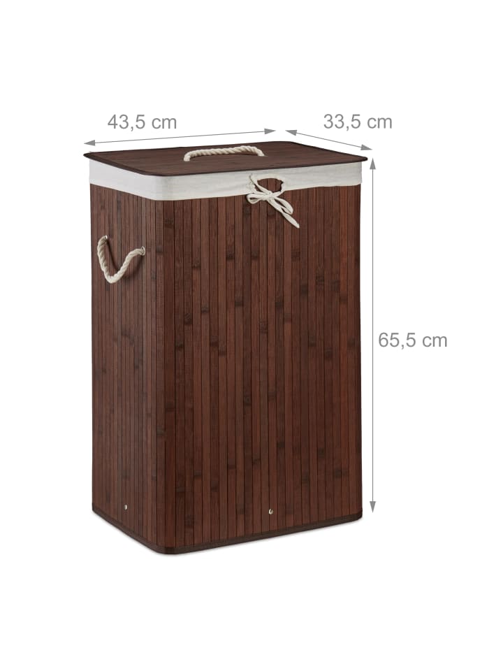 relaxdays 2x Wäschekorb in Braun/ Weiß - Je 83 l günstig kaufen onesize