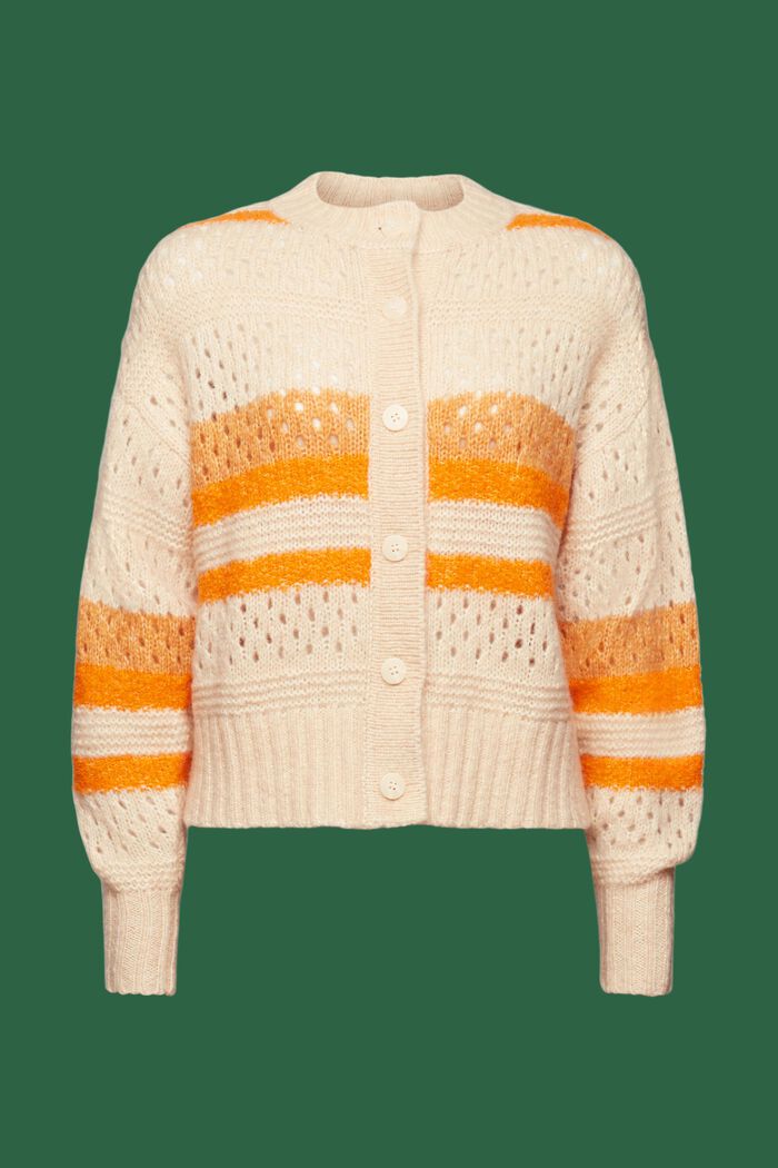 Gestreifter Cardigan aus Wollmix